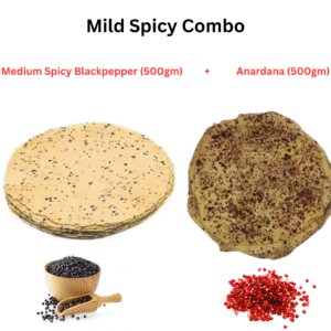 BlackPepper (Medium Spicy) & Anardana Papad Combo (500g each)