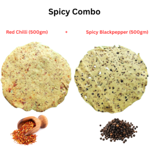Red Chilli & Spicy Blackpepper Papad combo