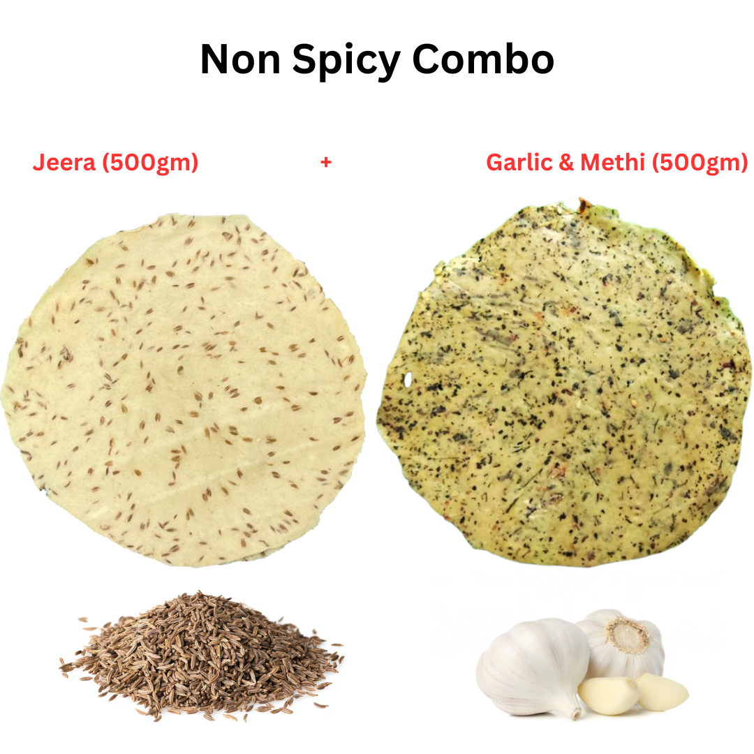 Jeera & Garlic Methi papad combo