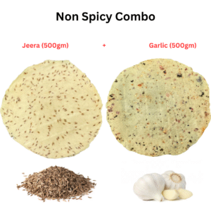 Jeera & Garlic Papad Combo (500g each)