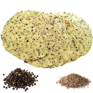 Spicy Blackpepper Papad made with udad dal