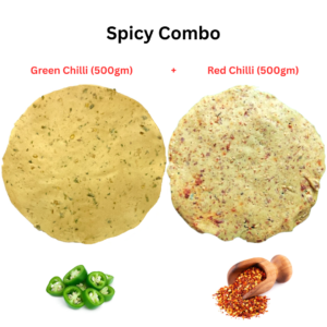 Green Chilli & Red Chilli Papad combo